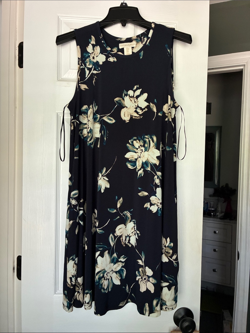 Cynthia Rowley Navy Floral Midi Dress